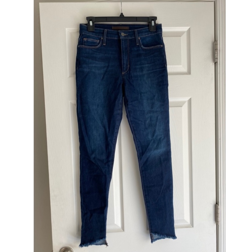 Joe’s High Rise Skinny Ankle with sharkbite jeans
